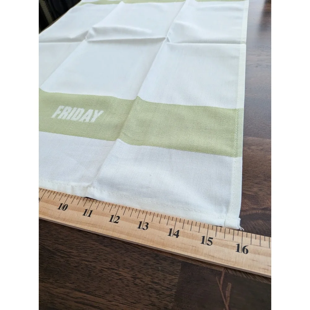 Days of the Week Kitchen Towel Set 7pc Multicolor Cotton Farmhouse Tea Towels
